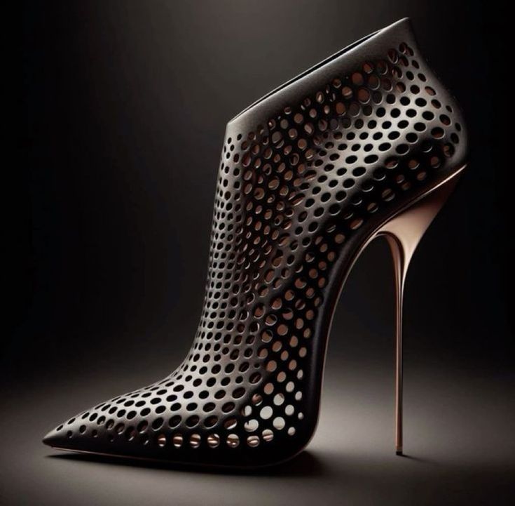 Architectural Perforated Stiletto Bootie - Collector's Series