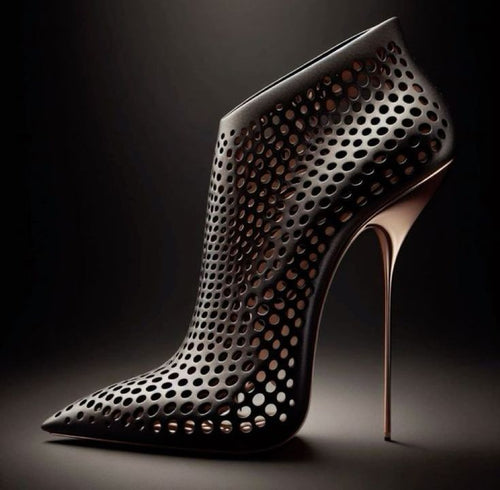 Architectural Perforated Stiletto Bootie - Collector's Series